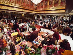 Thaye Dorje, His Holiness the 17th Gyalwa Karmapa, visits Karma Kagyu Buddhist Centre (KKBC) in Singapore, 2025. Photo: Tokpa Korlo.
