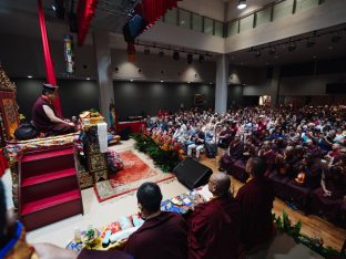 Thaye Dorje, His Holiness the 17th Gyalwa Karmapa, visits Karma Kagyu Buddhist Centre (KKBC) in Singapore, 2025. Photo: Tokpa Korlo.