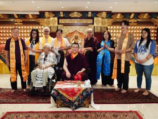 Thaye Dorje, His Holiness the 17th Gyalwa Karmapa, visits Karma Kagyu Buddhist Centre (KKBC) in Singapore, 2025. Photo: Tokpa Korlo.