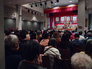 Thaye Dorje, His Holiness the 17th Gyalwa Karmapa, visits Karma Kagyu Buddhist Centre (KKBC) in Singapore, 2025. Photo: Tokpa Korlo.