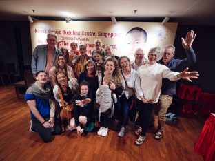 Thaye Dorje, His Holiness the 17th Gyalwa Karmapa, visits Karma Kagyu Buddhist Centre (KKBC) in Singapore, 2025. Photo: Tokpa Korlo.