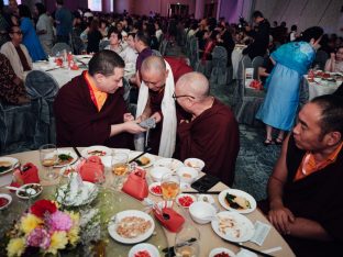 Thaye Dorje, His Holiness the 17th Gyalwa Karmapa, visits Karma Kagyu Buddhist Centre (KKBC) in Singapore, 2025. Photo: Tokpa Korlo.