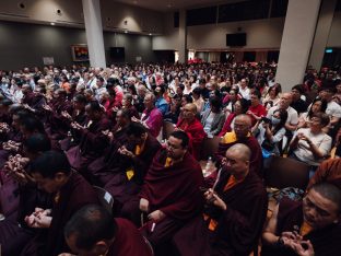 Thaye Dorje, His Holiness the 17th Gyalwa Karmapa, visits Karma Kagyu Buddhist Centre (KKBC) in Singapore, 2025. Photo: Tokpa Korlo.