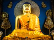 Statue of Shakyamuni Buddha at Bodh Gaya. Photo: Tokpa Korlo