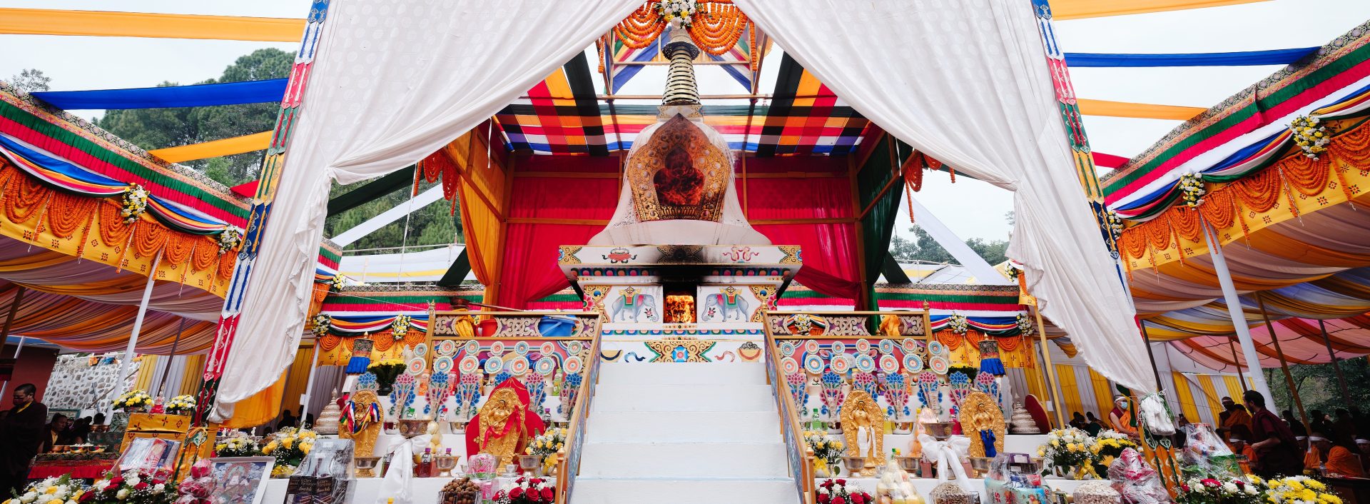 Thaye Dorje, His Holiness the 17th Gyalwa Karmapa, visits Dhagpo Sheydrub Ling. Photo: Tokpa Korlo