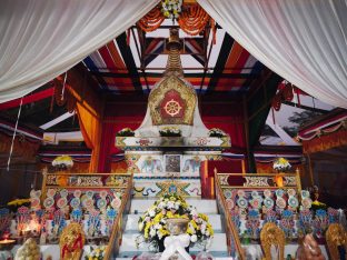 Thaye Dorje, His Holiness the 17th Gyalwa Karmapa, visits Dhagpo Sheydrub Ling. Photo: Tokpa Korlo