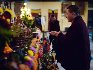 Thaye Dorje, His Holiness the 17th Gyalwa Karmapa, taught at the Public Meditation Course at the Karmapa International Buddhist Institute, 2025. Photo: Tokpa Korlo