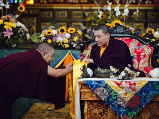 Thaye Dorje, His Holiness the 17th Gyalwa Karmapa, taught at the Public Meditation Course at the Karmapa International Buddhist Institute, 2025. Photo: Tokpa Korlo
