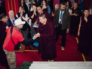 Thaye Dorje, His Holiness the 17th Gyalwa Karmapa, taught at the Public Meditation Course at the Karmapa International Buddhist Institute, 2025. Photo: Tokpa Korlo