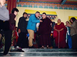 Thaye Dorje, His Holiness the 17th Gyalwa Karmapa, taught at the Public Meditation Course at the Karmapa International Buddhist Institute, 2025. Photo: Tokpa Korlo