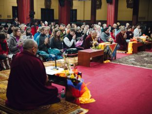 Thaye Dorje, His Holiness the 17th Gyalwa Karmapa, taught at the Public Meditation Course at the Karmapa International Buddhist Institute, 2025. Photo: Tokpa Korlo