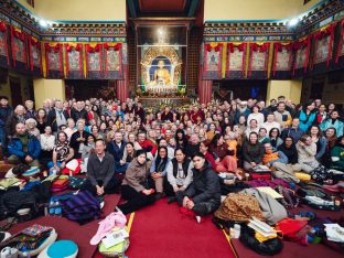 Thaye Dorje, His Holiness the 17th Gyalwa Karmapa, taught at the Public Meditation Course at the Karmapa International Buddhist Institute, 2025. Photo: Tokpa Korlo