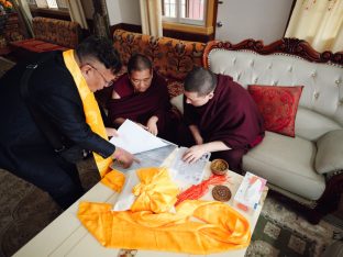 Thaye Dorje, His Holiness the 17th Gyalwa Karmapa, presided over the 23rd Kagyu Monlam at Bodh Gaya, in 2025. Photo: Tokpa Korlo.