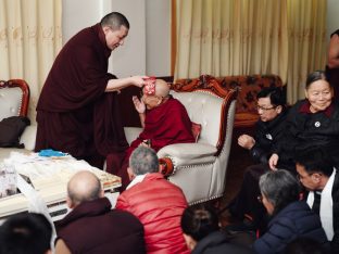 Thaye Dorje, His Holiness the 17th Gyalwa Karmapa, presided over the 23rd Kagyu Monlam at Bodh Gaya, in 2025. Photo: Tokpa Korlo.
