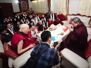 Thaye Dorje, His Holiness the 17th Gyalwa Karmapa, presided over the 23rd Kagyu Monlam at Bodh Gaya, in 2025. Photo: Tokpa Korlo.