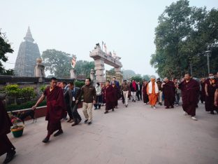 Thaye Dorje, His Holiness the 17th Gyalwa Karmapa, presided over the 23rd Kagyu Monlam at Bodh Gaya, in 2025. Photo: Tokpa Korlo.