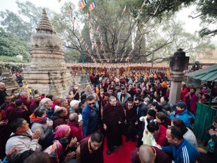 Thaye Dorje, His Holiness the 17th Gyalwa Karmapa, presided over the 23rd Kagyu Monlam at Bodh Gaya, in 2025. Photo: Tokpa Korlo.