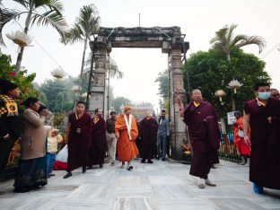 Thaye Dorje, His Holiness the 17th Gyalwa Karmapa, presided over the 23rd Kagyu Monlam at Bodh Gaya, in 2025. Photo: Tokpa Korlo.