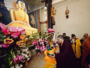 Thaye Dorje, His Holiness the 17th Gyalwa Karmapa, presided over the 23rd Kagyu Monlam at Bodh Gaya, in 2025. Photo: Tokpa Korlo.