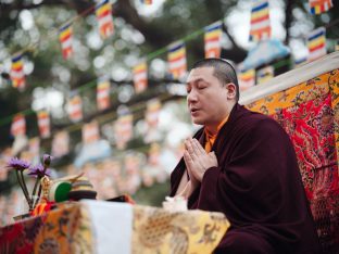 Thaye Dorje, His Holiness the 17th Gyalwa Karmapa, presided over the 23rd Kagyu Monlam at Bodh Gaya, in 2025. Photo: Tokpa Korlo.