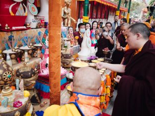 Thaye Dorje, His Holiness the 17th Gyalwa Karmapa, presided over the 23rd Kagyu Monlam at Bodh Gaya, in 2025. Photo: Tokpa Korlo.