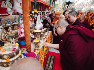 Thaye Dorje, His Holiness the 17th Gyalwa Karmapa, presided over the 23rd Kagyu Monlam at Bodh Gaya, in 2025. Photo: Tokpa Korlo.