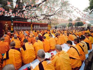 Thaye Dorje, His Holiness the 17th Gyalwa Karmapa, presided over the 23rd Kagyu Monlam at Bodh Gaya, in 2025. Photo: Tokpa Korlo.