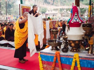 Thaye Dorje, His Holiness the 17th Gyalwa Karmapa, presided over the 23rd Kagyu Monlam at Bodh Gaya, in 2025. Photo: Tokpa Korlo.
