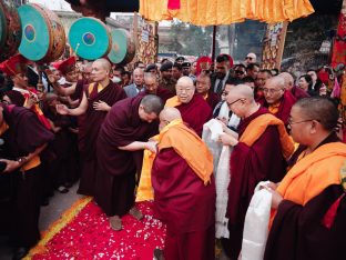 Thaye Dorje, His Holiness the 17th Gyalwa Karmapa, presided over the 23rd Kagyu Monlam at Bodh Gaya, in 2025. Photo: Tokpa Korlo.
