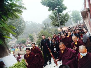 Thaye Dorje, His Holiness the 17th Gyalwa Karmapa, presided over the 23rd Kagyu Monlam at Bodh Gaya, in 2025. Photo: Tokpa Korlo.