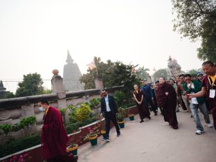 Thaye Dorje, His Holiness the 17th Gyalwa Karmapa, presided over the 23rd Kagyu Monlam at Bodh Gaya, in 2025. Photo: Tokpa Korlo.