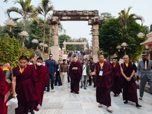 Thaye Dorje, His Holiness the 17th Gyalwa Karmapa, presided over the 23rd Kagyu Monlam at Bodh Gaya, in 2025. Photo: Tokpa Korlo.