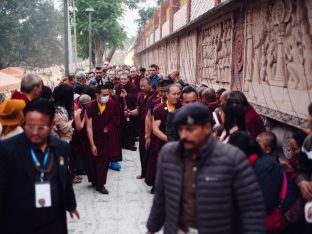 Thaye Dorje, His Holiness the 17th Gyalwa Karmapa, presided over the 23rd Kagyu Monlam at Bodh Gaya, in 2025. Photo: Tokpa Korlo.