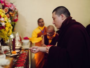 Thaye Dorje, His Holiness the 17th Gyalwa Karmapa, presided over the 23rd Kagyu Monlam at Bodh Gaya, in 2025. Photo: Tokpa Korlo.