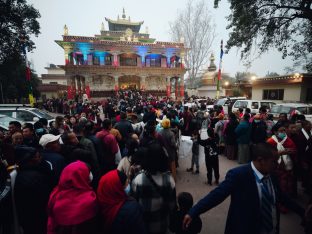 Thaye Dorje, His Holiness the 17th Gyalwa Karmapa, presided over the 23rd Kagyu Monlam at Bodh Gaya, in 2025. Photo: Tokpa Korlo.
