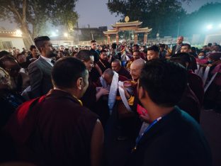 Thaye Dorje, His Holiness the 17th Gyalwa Karmapa, presided over the 23rd Kagyu Monlam at Bodh Gaya, in 2025. Photo: Tokpa Korlo.