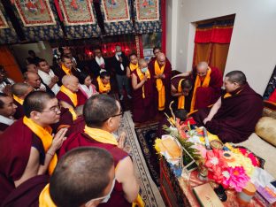 Thaye Dorje, His Holiness the 17th Gyalwa Karmapa, presided over the 23rd Kagyu Monlam at Bodh Gaya, in 2025. Photo: Tokpa Korlo.