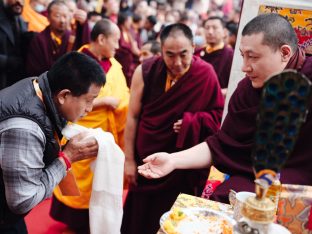 Thaye Dorje, His Holiness the 17th Gyalwa Karmapa, presided over the 23rd Kagyu Monlam at Bodh Gaya, in 2025. Photo: Tokpa Korlo.