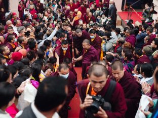 Thaye Dorje, His Holiness the 17th Gyalwa Karmapa, presided over the 23rd Kagyu Monlam at Bodh Gaya, in 2025. Photo: Tokpa Korlo.