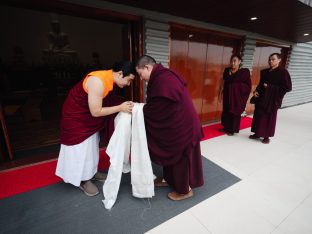 Thaye Dorje, His Holiness the 17th Gyalwa Karmapa, presided over the 23rd Kagyu Monlam at Bodh Gaya, in 2025. Photo: Tokpa Korlo.