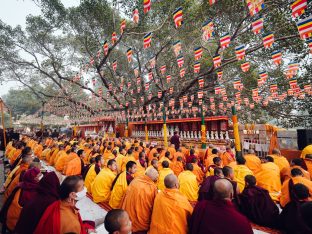 Thaye Dorje, His Holiness the 17th Gyalwa Karmapa, presided over the 23rd Kagyu Monlam at Bodh Gaya, in 2025. Photo: Tokpa Korlo.