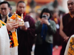 Thaye Dorje, His Holiness the 17th Gyalwa Karmapa, presided over the 23rd Kagyu Monlam at Bodh Gaya, in 2025. Photo: Tokpa Korlo.