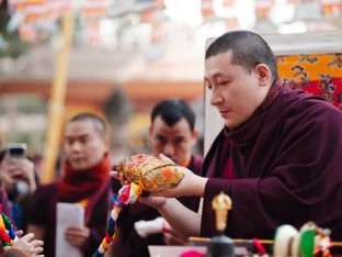 Thaye Dorje, His Holiness the 17th Gyalwa Karmapa, presided over the 23rd Kagyu Monlam at Bodh Gaya, in 2025. Photo: Tokpa Korlo.