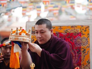 Thaye Dorje, His Holiness the 17th Gyalwa Karmapa, presided over the 23rd Kagyu Monlam at Bodh Gaya, in 2025. Photo: Tokpa Korlo.