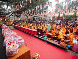 Thaye Dorje, His Holiness the 17th Gyalwa Karmapa, presided over the 23rd Kagyu Monlam at Bodh Gaya, in 2025. Photo: Tokpa Korlo.