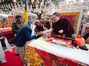 Thaye Dorje, His Holiness the 17th Gyalwa Karmapa, presided over the 23rd Kagyu Monlam at Bodh Gaya, in 2025. Photo: Tokpa Korlo.