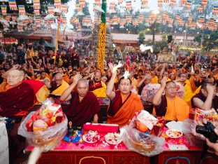 Thaye Dorje, His Holiness the 17th Gyalwa Karmapa, presided over the 23rd Kagyu Monlam at Bodh Gaya, in 2025. Photo: Tokpa Korlo.