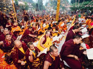 Thaye Dorje, His Holiness the 17th Gyalwa Karmapa, presided over the 23rd Kagyu Monlam at Bodh Gaya, in 2025. Photo: Tokpa Korlo.
