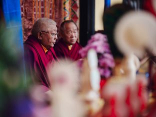 The cremation ceremony for His Eminence Mipham Namgyal Gyatso Tshojung Gyepe Dorje took place at the Karmapa International Buddhist Institute, Feb 2026. Photo: Tokpa Korlo.