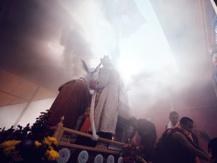 The cremation ceremony for His Eminence Mipham Namgyal Gyatso Tshojung Gyepe Dorje took place at the Karmapa International Buddhist Institute, Feb 2026. Photo: Tokpa Korlo.